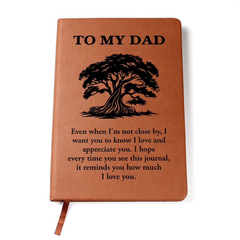 Printed Leather Journal-To My DAD