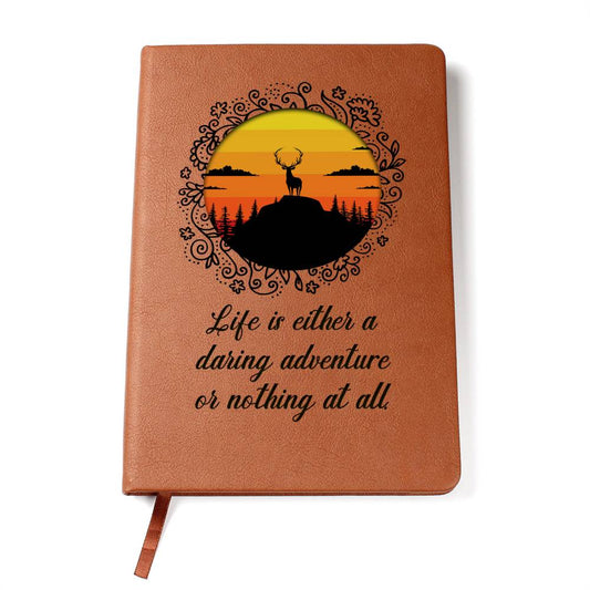 Printed Leather Journal Adventure