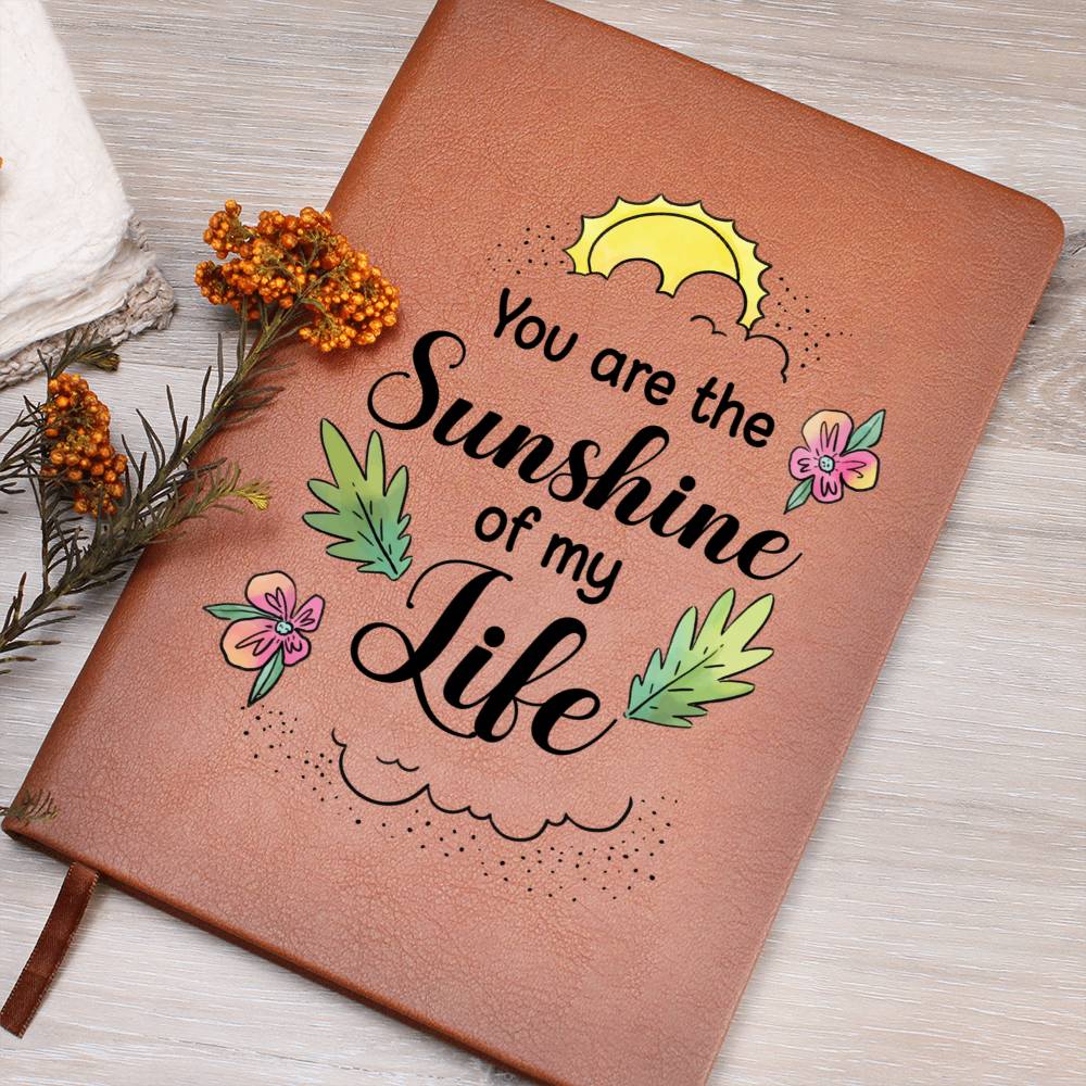 Printed Leather Journal Sunshine