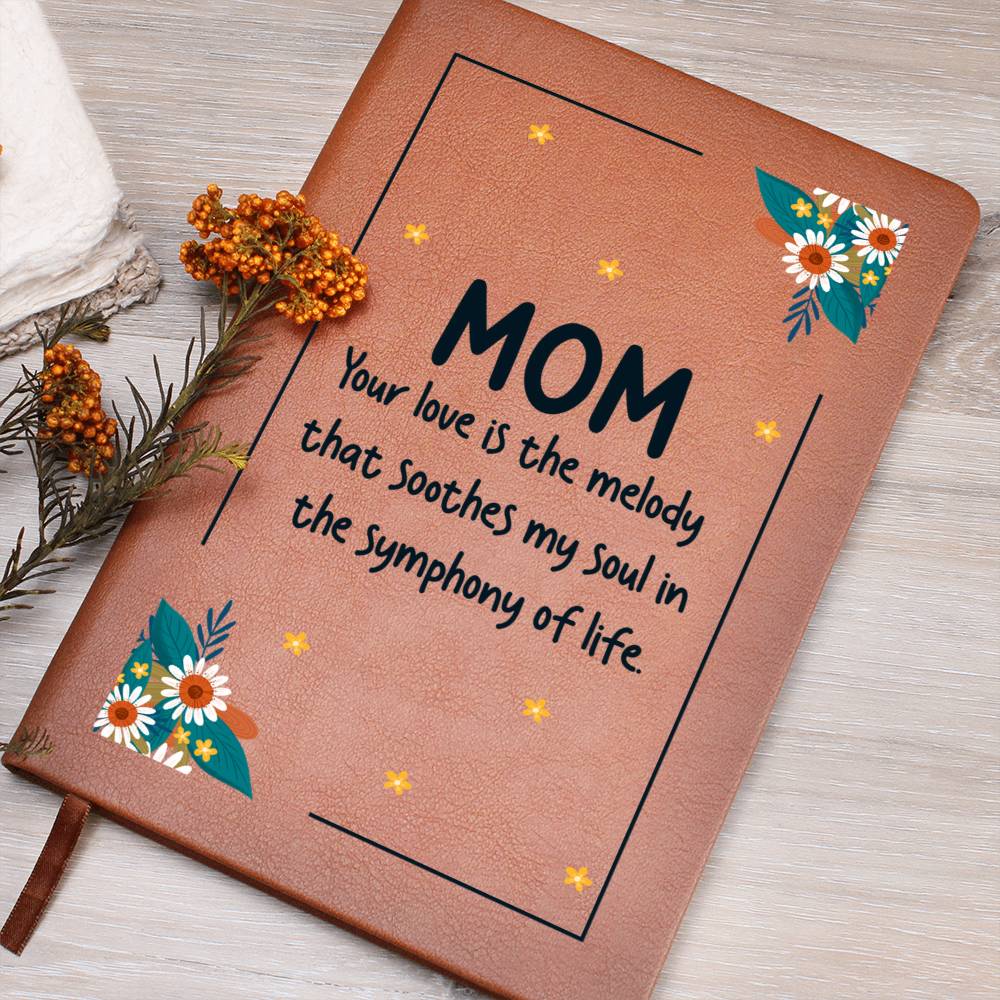 Printed Leather Journal Mom