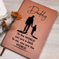 Printed Leather Journal-Daddy You Are The World Leather Journal