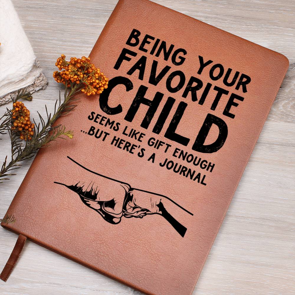 Printed Leather Journal-Favorite Child Father_s Day Leather Journal Design-2