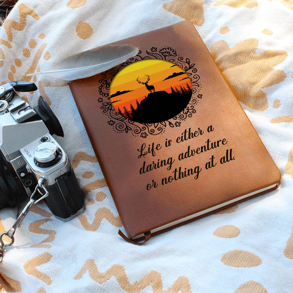 Printed Leather Journal Adventure