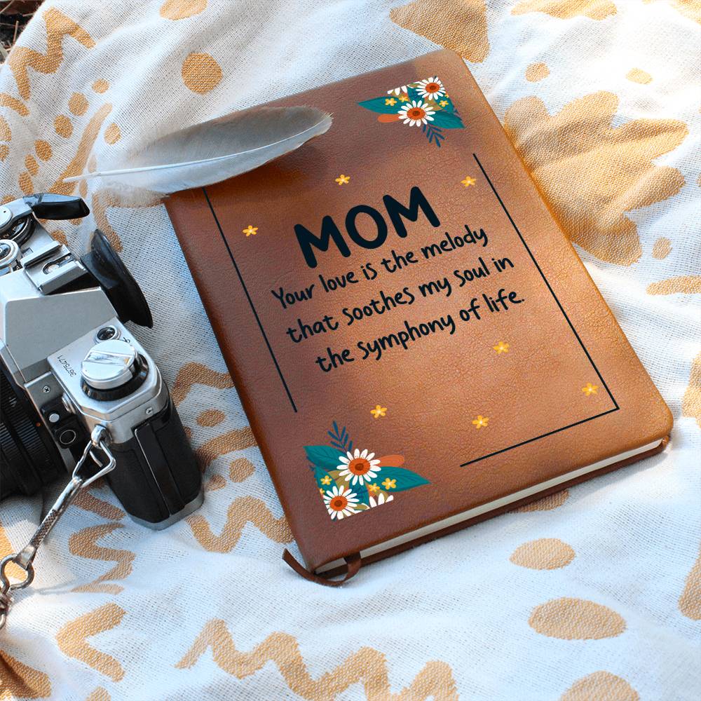 Printed Leather Journal Mom