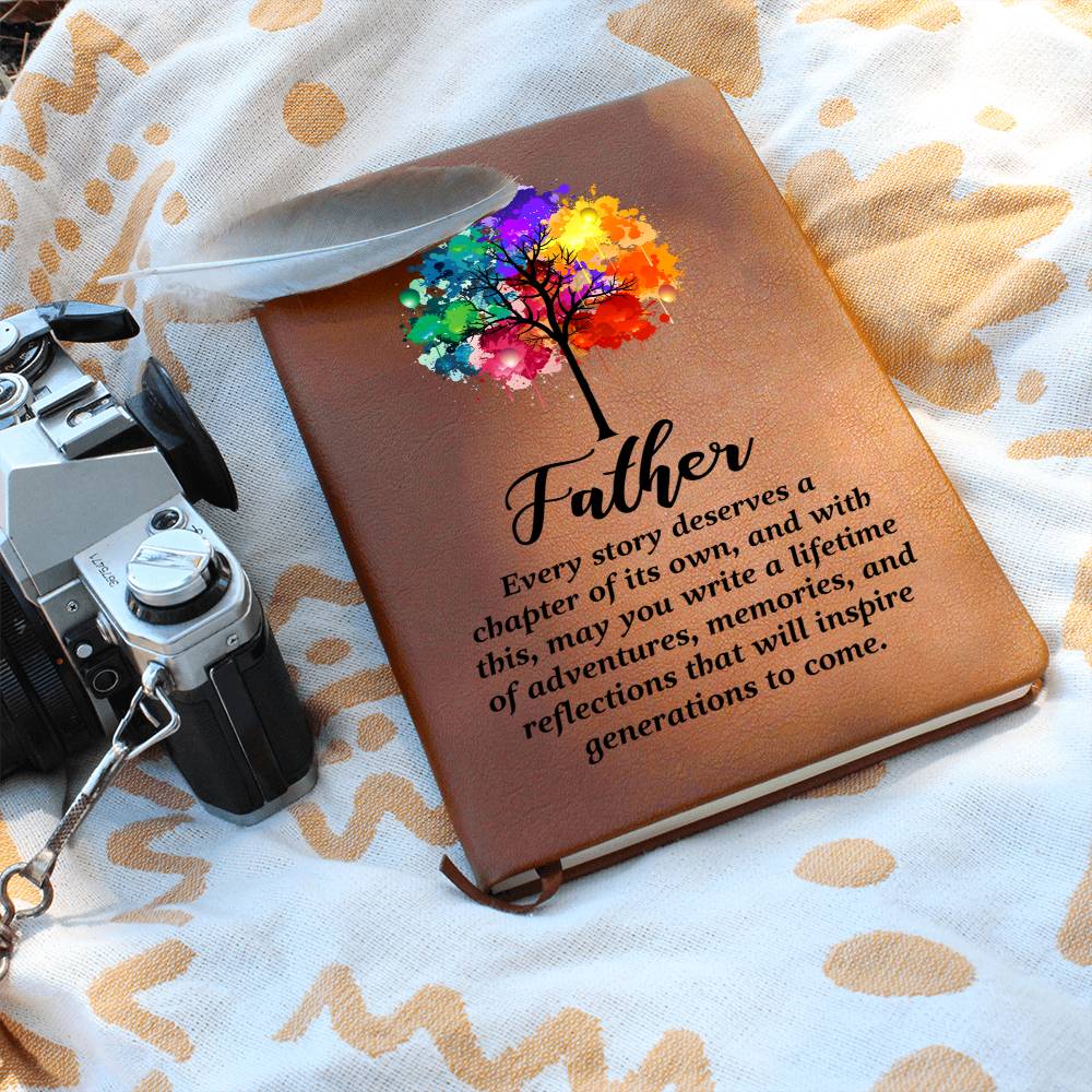 Printed Leather Journal Father