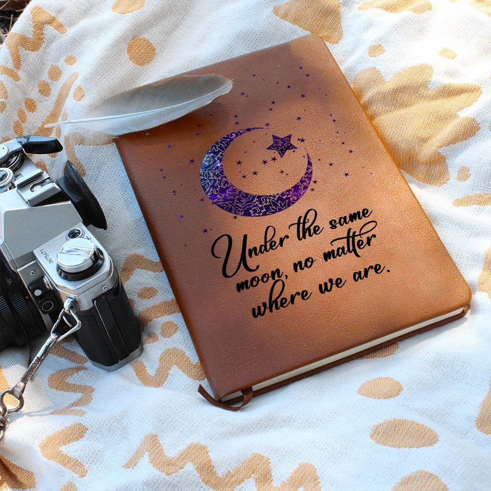 Printed Leather Journal Under the Same Moon