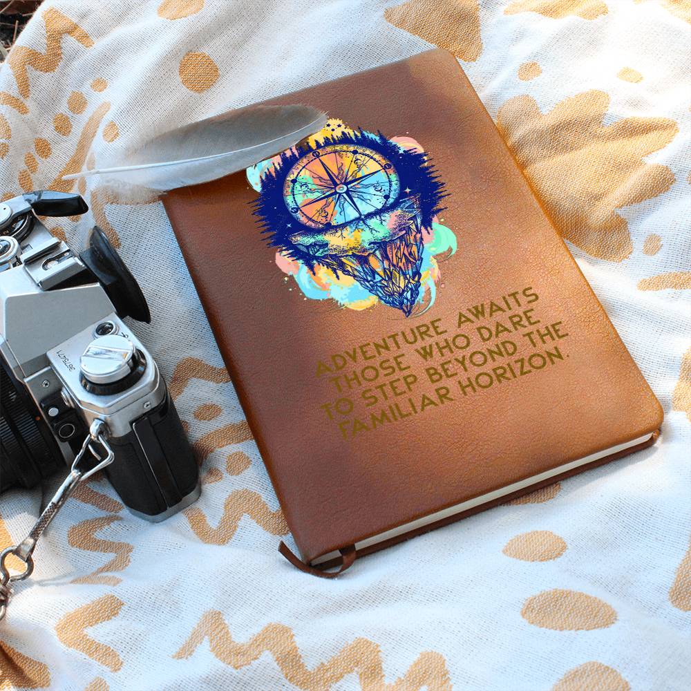 Printed Leather Journal Adventure awaits