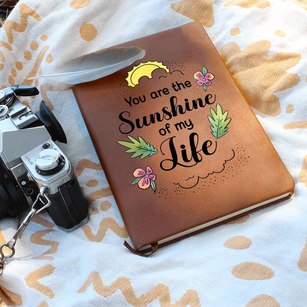 Printed Leather Journal Sunshine