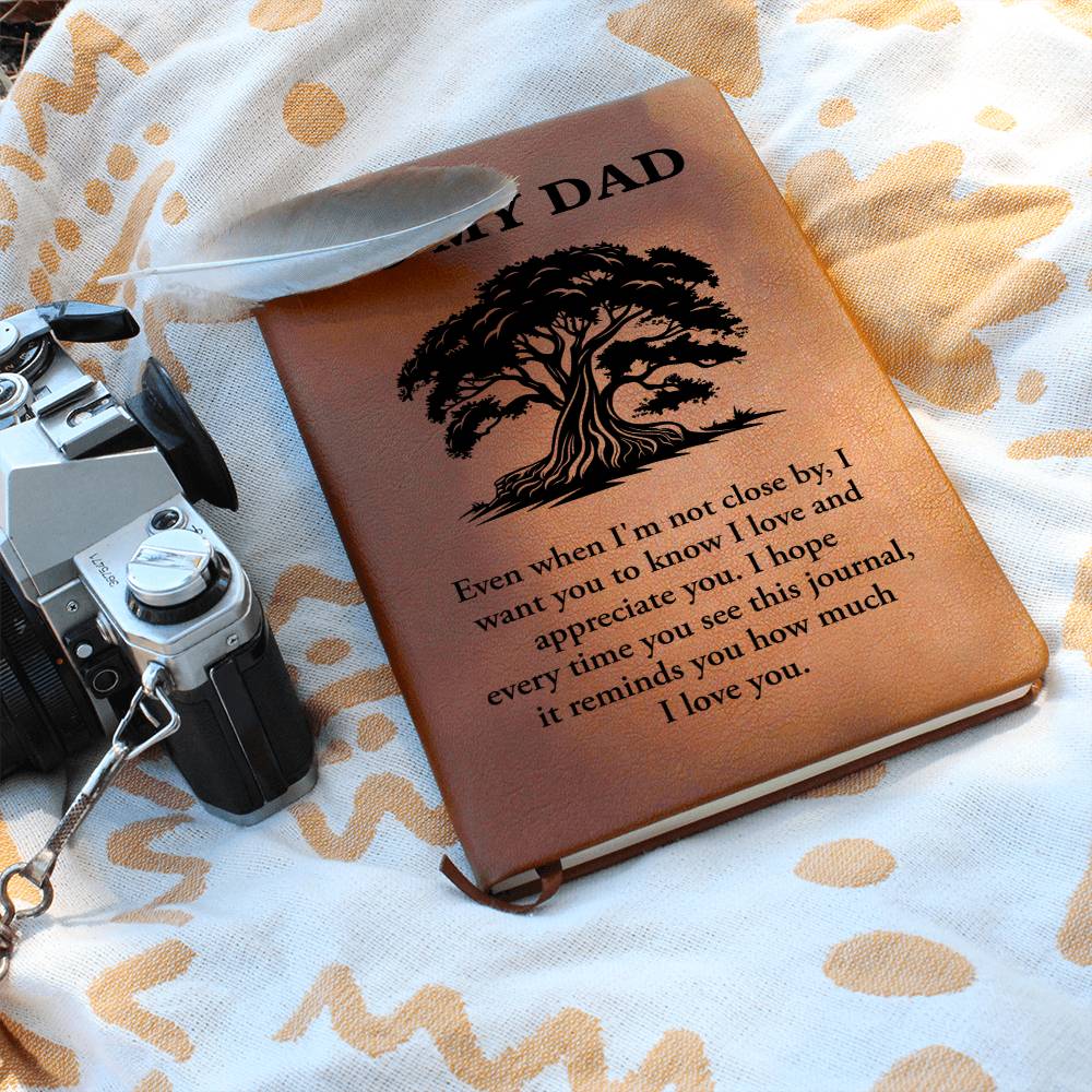 Printed Leather Journal-To My DAD