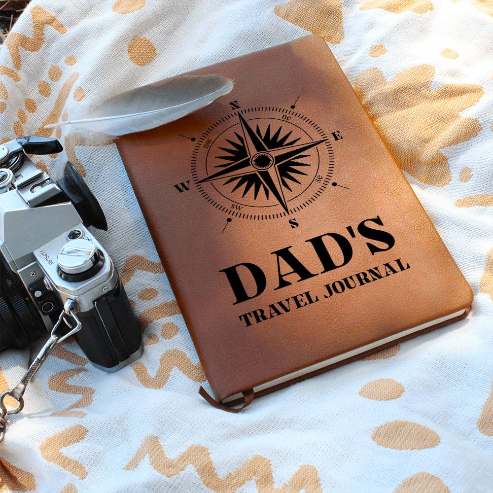 Printed Leather Journal-Dad Travel Journal