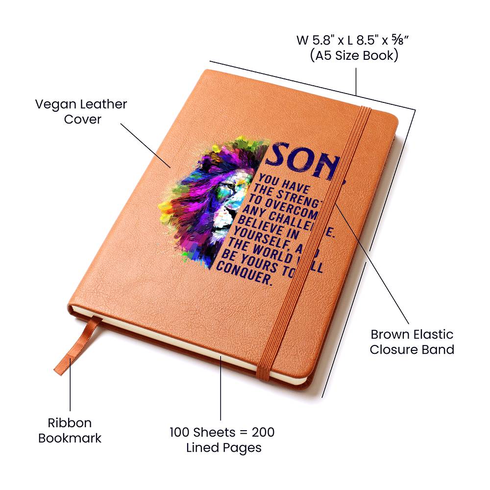 Printed Leather Journal Son, you have