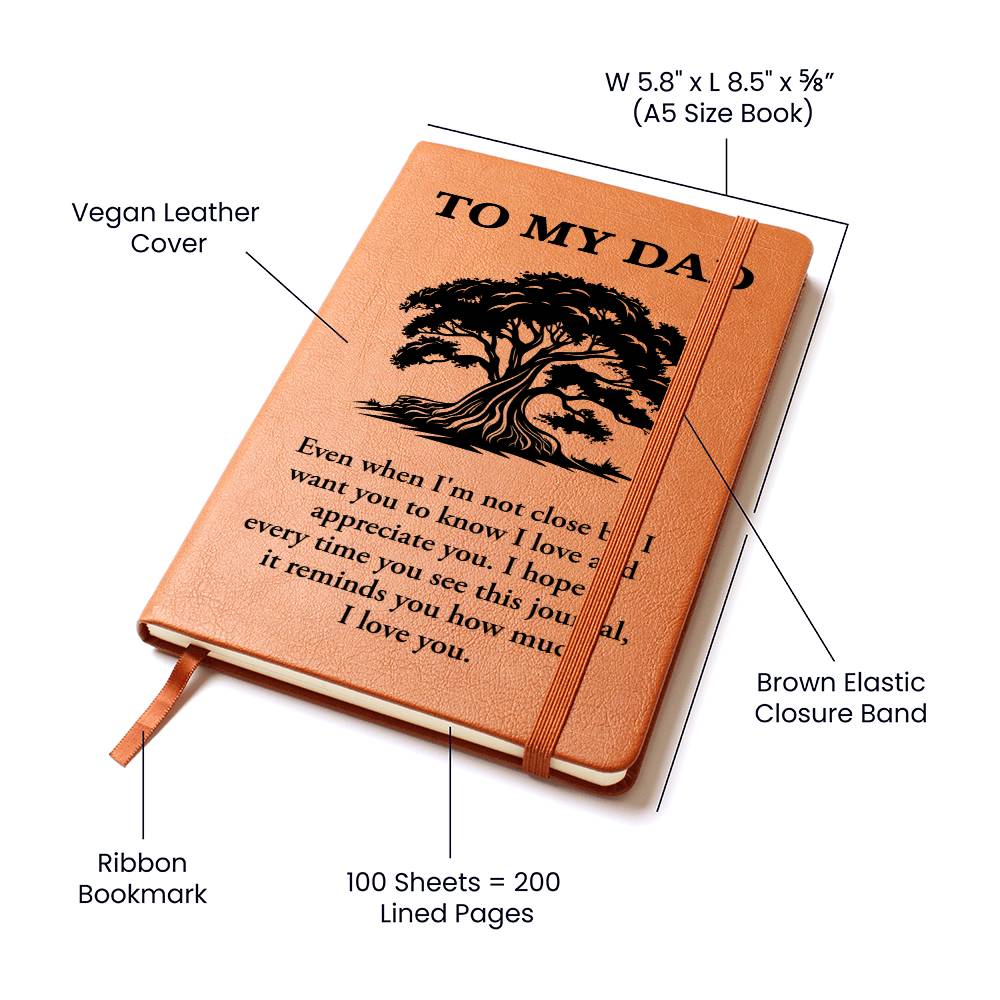 Printed Leather Journal-To My DAD