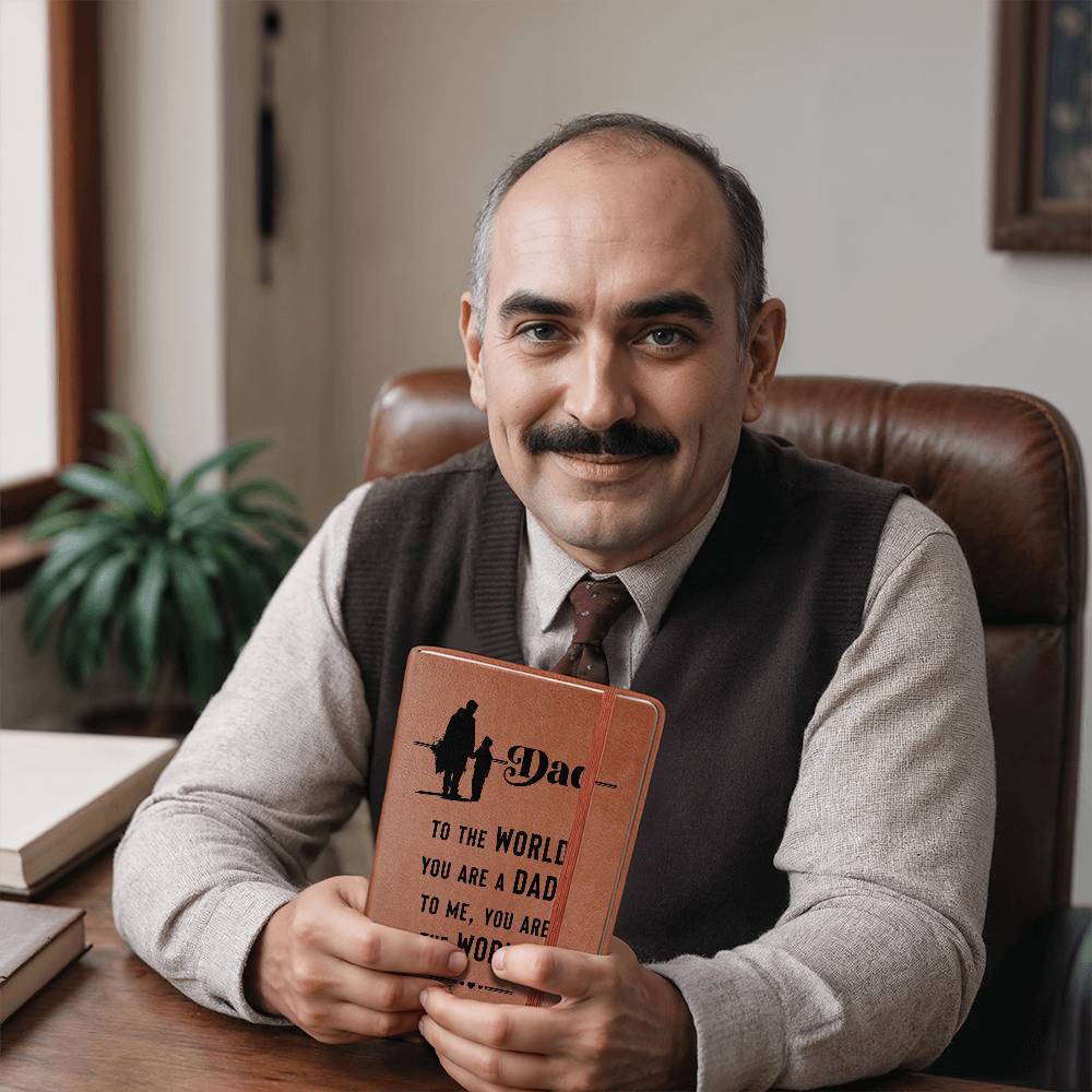 Leather Journal, Dad to the world you are a Dad to me you are the World
