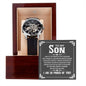 To My Son - I wish you the strength to face challenges, Men's Openwork Watch