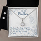 Eternal Hope Necklace and Cubic Zirconia Earring Set To My Mother if there ever comes a day where we cant be together
