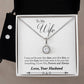 Eternal Hope Necklace and Cubic Zirconia Earring Set Husband to wife final first text