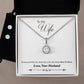 Eternal Hope Necklace and Cubic Zirconia Earring Set To Wife from Husband