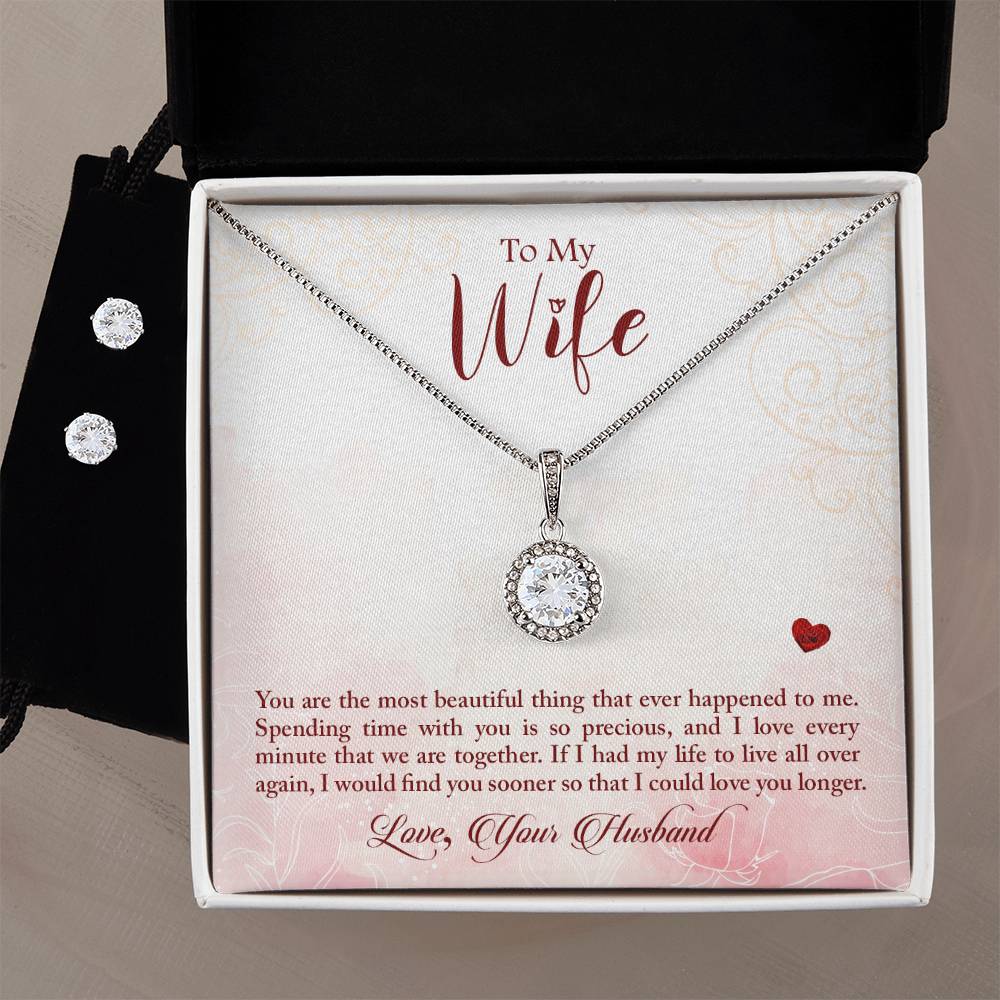 Eternal Hope Necklace and Cubic Zirconia Earring Set To my wife-You are the most beautiful thing