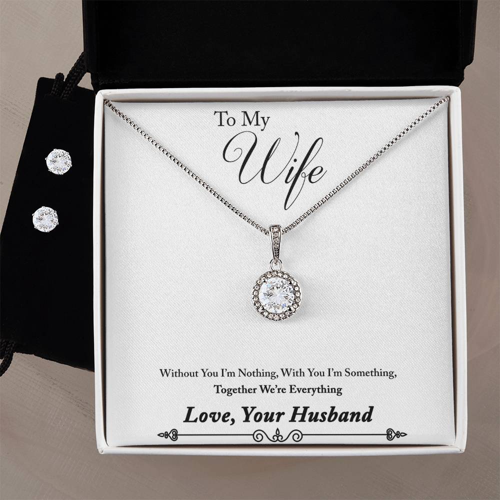 Eternal Hope Necklace and Cubic Zirconia Earring Set Husband to wife final Third text