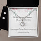Daughter Wedding Day Jewellery Gift Set, Eternal Hope Necklace and Cubic Zirconia Earring Set