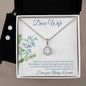 Eternal Hope Necklace and Cubic Zirconia Earring Set Dear Wife I Love you Always and Forever