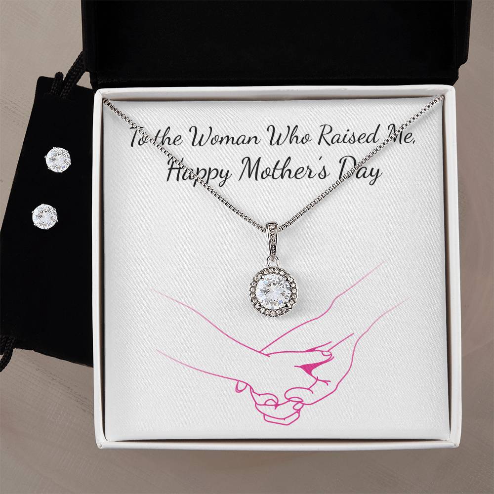 Eternal Hope Necklace and Cubic Zirconia Earring Set To the Woman who raised me, Happy Mothers Day