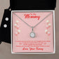 Eternal Hope Necklace and Cubic Zirconia Earring Set Mommy to be-To my mommy-I can hear you