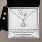 Eternal Hope Necklace and Cubic Zirconia Earring Set Husband to wife final fourth text