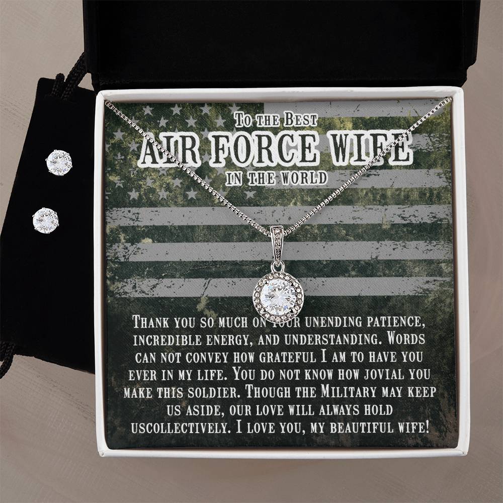 Eternal Hope Necklace and Cubic Zirconia Earring Set Thank you so much -Air force wife