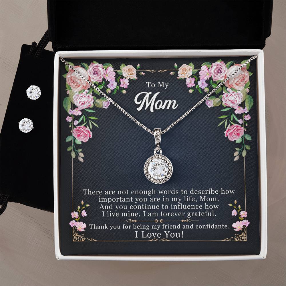 Eternal Hope Necklace and Cubic Zirconia Earring Set To my Mom, There are not enough words, I Love you