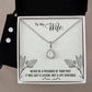 Eternal Hope Necklace and Cubic Zirconia Earring Set To my Wife-Never be a prisoner