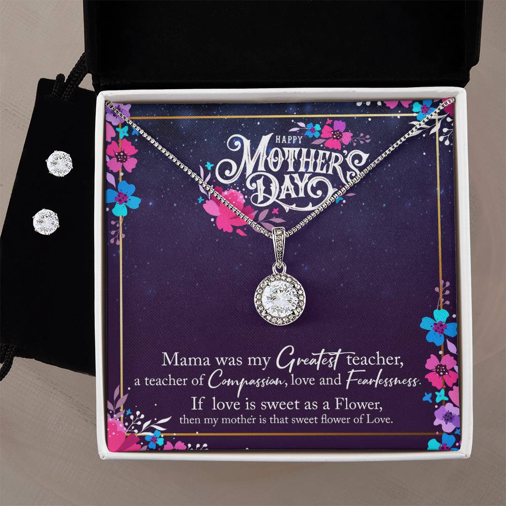 Eternal Hope Necklace and Cubic Zirconia Earring Set Happy Mother's Day