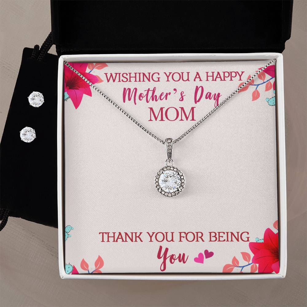 Eternal Hope Necklace and Cubic Zirconia Earring Set Wishing you a happy Mothers day