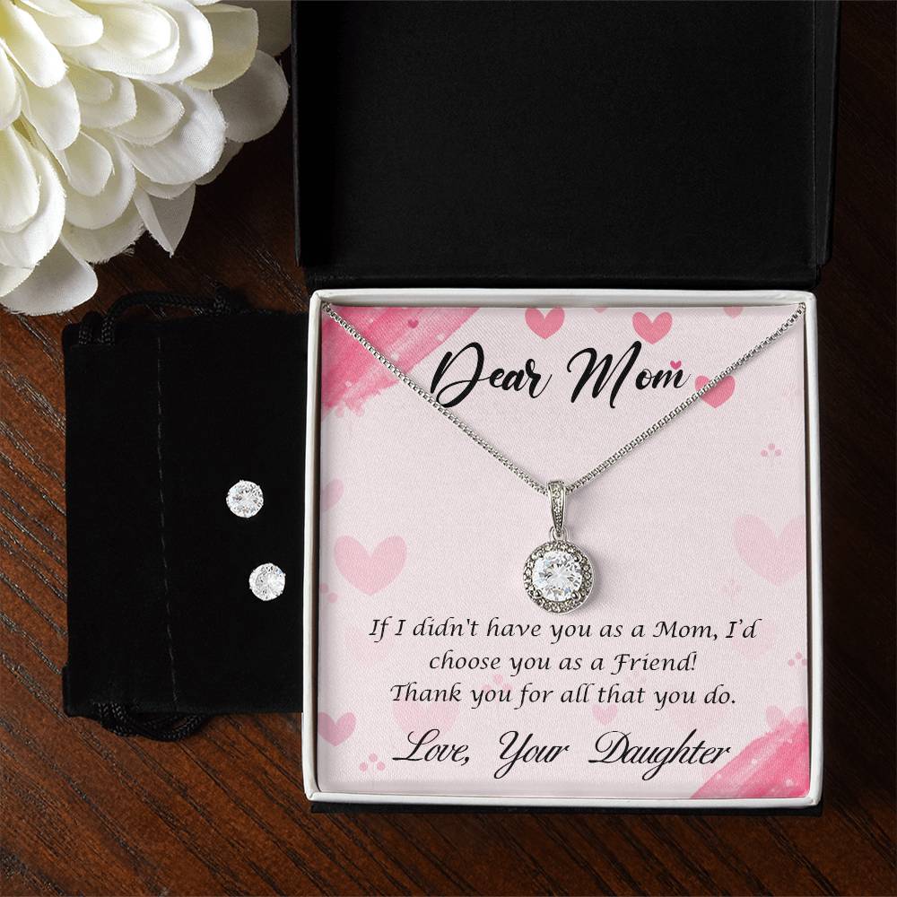 Eternal Hope Necklace and Cubic Zirconia Earring Set Dear Mom-Happy Mother’s Day!