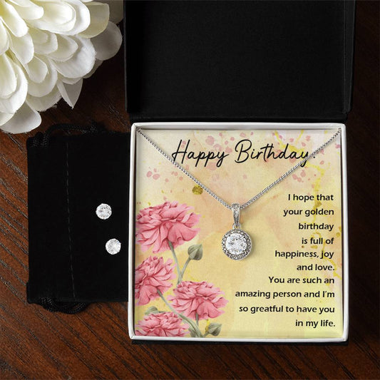 Happy Birthday to an amazing person Eternal Hope Necklace and Cubic Zirconia Earring Set