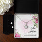 To my Sister A female sibling, Eternal Hope Necklace and Cubic Zirconia Earring Set
