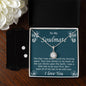 To My Soulmate, Eternal Hope Necklace and Cubic Zirconia Earring Set