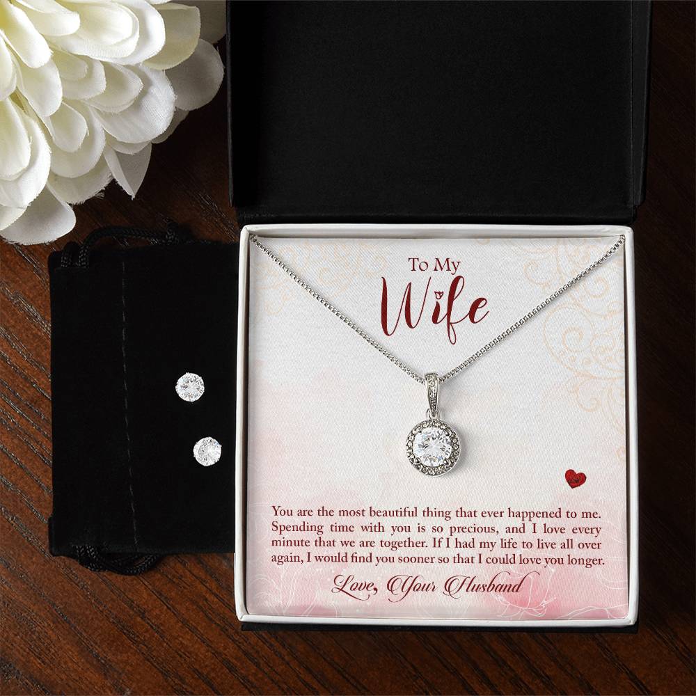 Eternal Hope Necklace and Cubic Zirconia Earring Set To my wife-You are the most beautiful thing