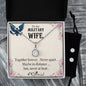 Eternal Hope Necklace and Cubic Zirconia Earring Set To my Military wife Together forever