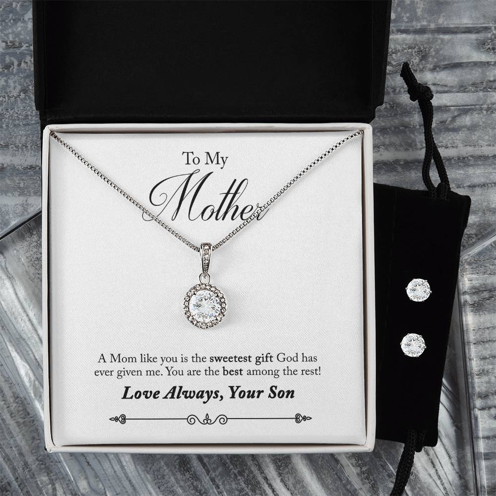 Eternal Hope Necklace and Cubic Zirconia Earring Set