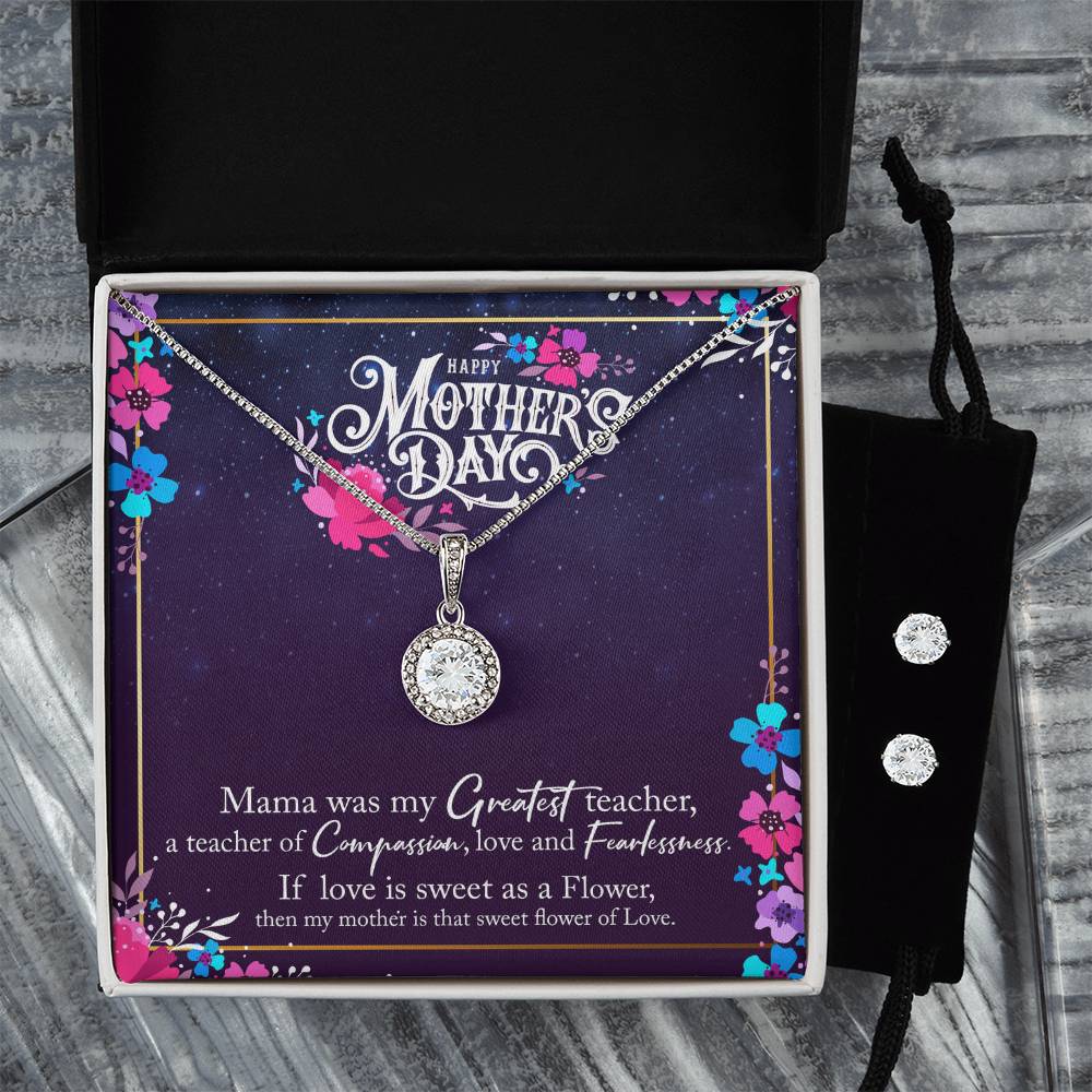 Eternal Hope Necklace and Cubic Zirconia Earring Set Happy Mother's Day