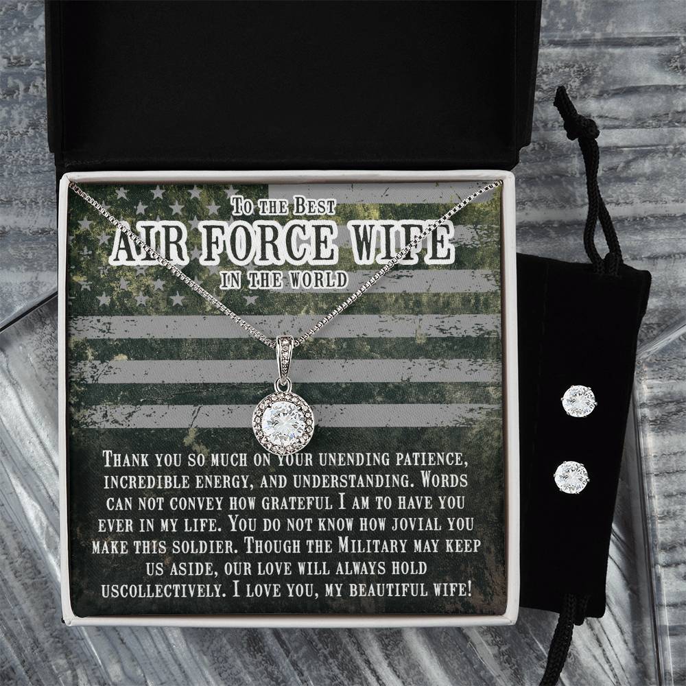 Eternal Hope Necklace and Cubic Zirconia Earring Set Thank you so much -Air force wife