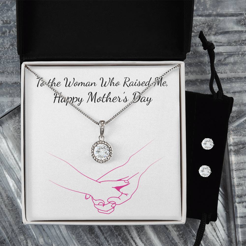 Eternal Hope Necklace and Cubic Zirconia Earring Set To the Woman who raised me, Happy Mothers Day