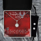 Eternal Hope Necklace and Cubic Zirconia Earring Set To my Firefighter Wife