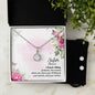 To my Sister A female sibling, Eternal Hope Necklace and Cubic Zirconia Earring Set