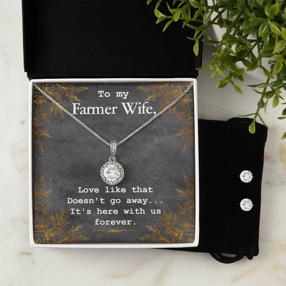 Eternal Hope Necklace and Cubic Zirconia Earring Set To my Farmer wife