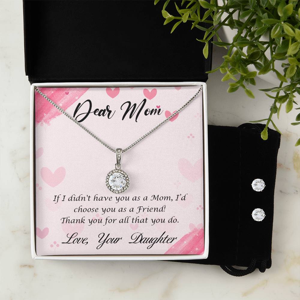 Eternal Hope Necklace and Cubic Zirconia Earring Set Dear Mom-Happy Mother’s Day!