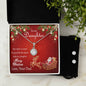 Merry Christmas to my Daughter, Eternal Hope Necklace and Cubic Zirconia Earring Set
