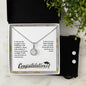 Congratulation-I wish you the strength to face, Eternal Hope Necklace and Cubic Zirconia Earring Set