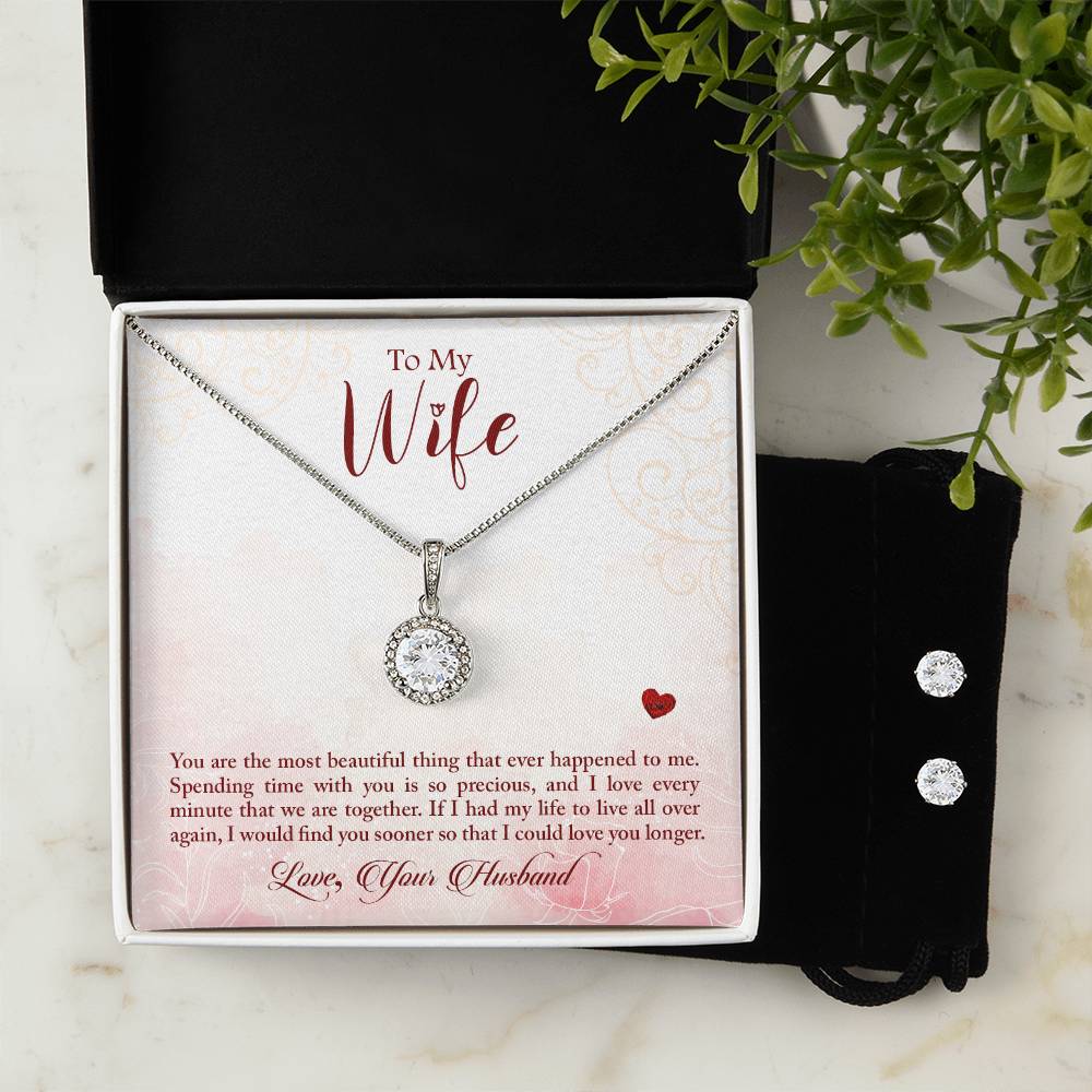 Eternal Hope Necklace and Cubic Zirconia Earring Set To my wife-You are the most beautiful thing